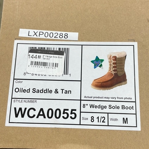 Twisted X Boots NWT Women’s 8” Wedge Sole Oiled Saddle and Tan Size 8 1/2 8.5 - Picture 14 of 14